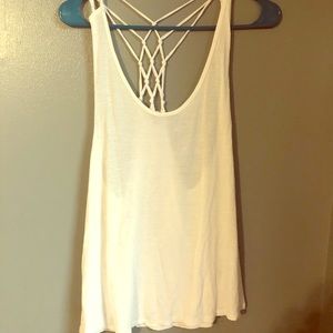 Charlotte Russe white strappy tank top